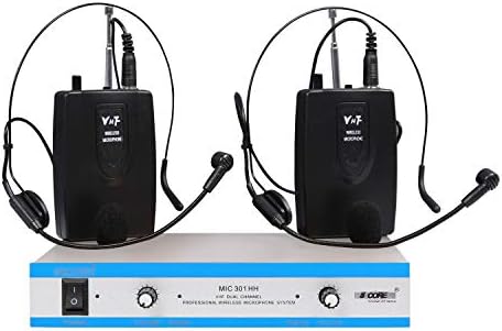 5 Core 301+HH Blue VHF Dual Channel Professional Wireless Microphone System