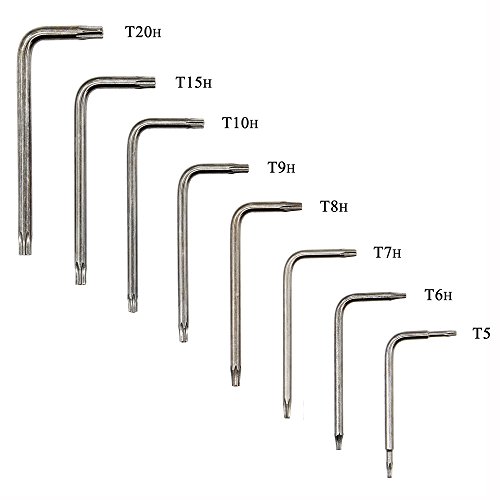 Kingsdun Small Torx Screwdriver Set with T5 T6 T7 T8 T9 T10 T15 T20 Security Driver Bits for Macbook/Xbox one/Xbox/Controller/PS3/PS4/HDD/Computer Repair
