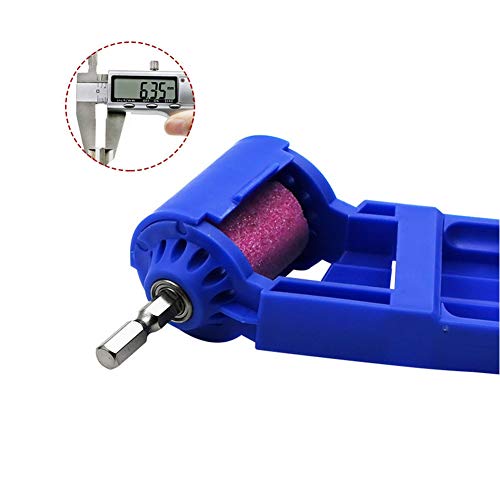 Domccy Drill Bit Sharpener Portable Corundum Drill Bit Grinder Multi Function Twist Drill Grinding Wheel Machine Grinding Tool 1pc Blue