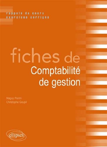 Fiches de comptabilité de gestion