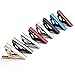 Zysta 8PCS Exquisite Boys Skinny Ties Bar Men Mini Tie Clips Set Multiple Colors Stainless Steel Formal Dress Shirts Necktie Pinch Tack 1 1/3 inch + Gift Box