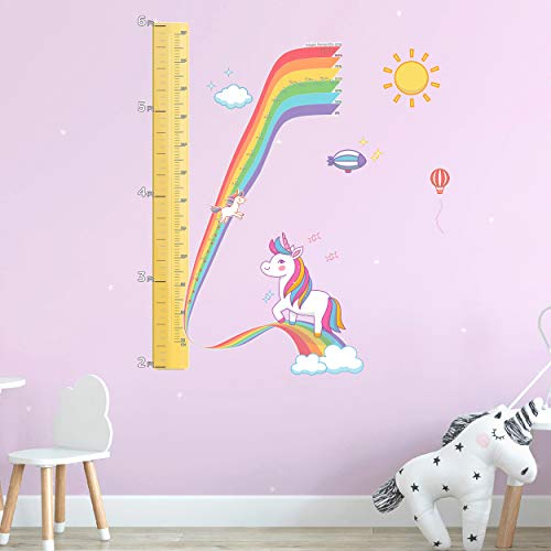 Watch Me Grow - 1:1 Scale Percentile Growth Chart for Kids, Unicorn Wall Sticker Decor for Girls, Unicorn Gifts - Thumbnail 5