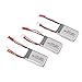 YouCute 3PCS 7.4V 350mAh Battery for MJX X401H X401H-V2 RC Quadcopter Drone Spare Parts