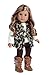 Wild Cat - 4 Piece 18 inch Doll Outfit - Faux Fur Vest, Boots, Brown Pants and Ivory Blouse - (Doll Not Included)