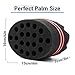 Parabirds Curl Twist Hair Sponge Big&Small Holes Brush Double-Sided Comb Brush Sponge for Afro Black Men Women (2PCSRed Round)