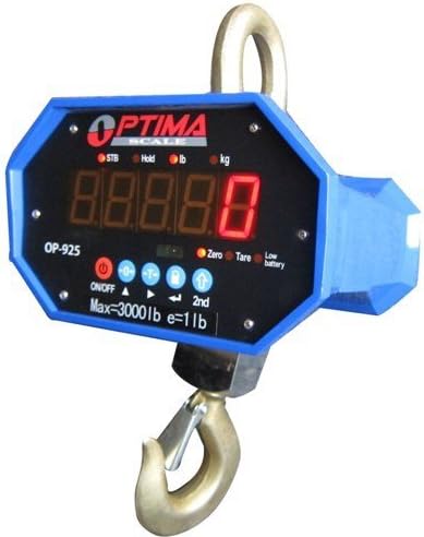 Optima Scales OP-925A-40000 Heavy-Duty Crane Scale - 40000 lbs x 20 lb. LED Display
