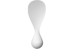 tisueteyi Non Tipping Rice Spoon Easy to Access and Store Lightweight ABS Household Upright Rice Spoon Heat-Resistant, White