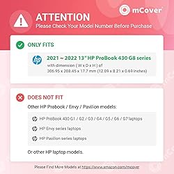 mCover Case Compatible for 2021～2022 13.3" HP