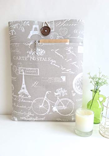 Laptop Sleeve Case for MacBook Air/Pro / Retina Display Surface Chromebook or Custom Size - Paris Bicycle - Thumbnail 4