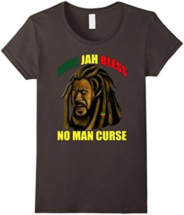 Womens Storecastle: Who Jah Bless No Man Curse Rasta Art T-Shirt Medium Asphalt