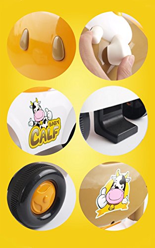 POCO DIVO Baby Calf 3-in-1 Walker Low-seat Ride On Toy Sliding Car Pushing Cart with Sound - Pink