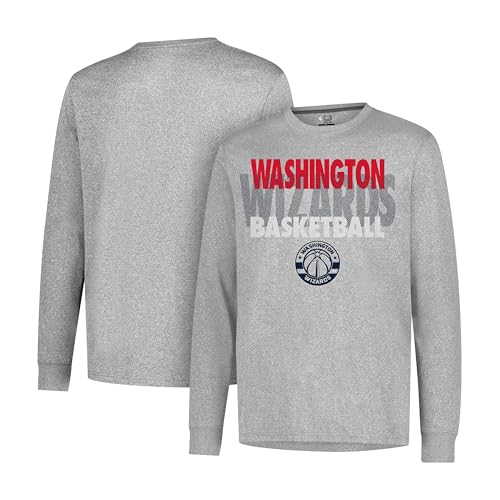 Ultra Game NBA Official Men’s Super Soft Supreme Long Sleeve T-Shirt - Unisex, Washington Wizards, Heather Gray, Large at Amazon