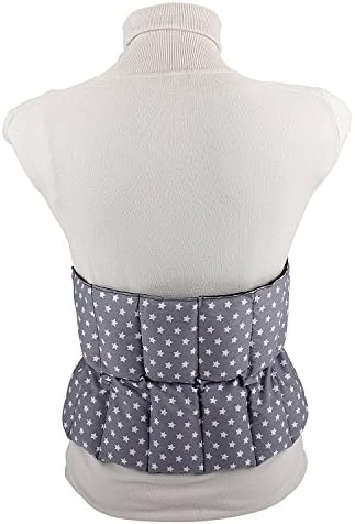 Natural Thermal Pillow filled with Wheat Grains - Wheat Pack, Heat Bag for Heat- and Cryotherapy (stars grey)