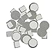 80 Metal Magnetic Palette Stickers for Empty Magnetic Makeup Palettes + Stainless Steel Depotting Spatula (40 pcs Round Organizational Stickers & 40 pcs Square Organizational Stickers)