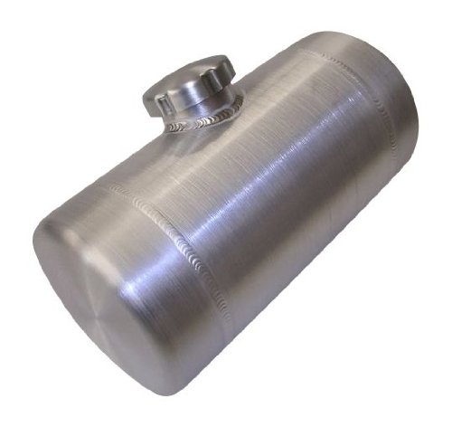 1 Gallon - 6x10 Center Fill Spun Aluminum Gas Tank - w/Stainless Steel Mounting Brackets - Riding Mower, GO-Kart, Mini Bike - 1/4 NPT - Made in the USA!