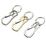 ALsmiley Carabiner Clip Retractable Ring Set Titanium Keychain Quick Release Hooks for Men Women
