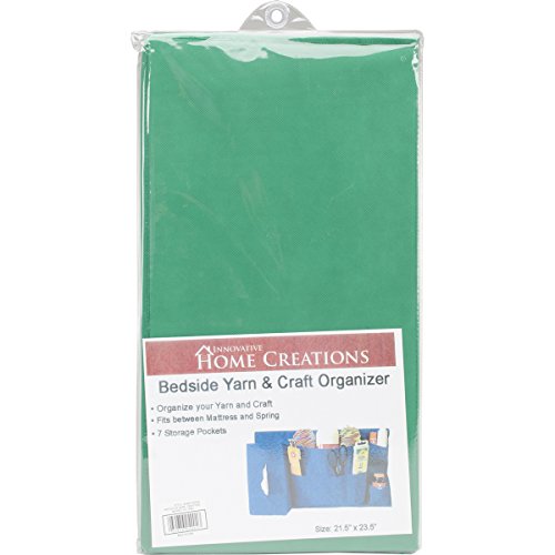 Innovative Home Creations Bedside Yarn and Craft Organizer, 21.5" by 23.5", Green