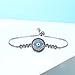 Evil Eye Cubic Zirconia Crystal Chain Bracelet Expandable Wire Bangle Bracelet for Gift