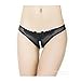 Huayang Women Sexy Black Lace Underwear Lingerie Thongs T-back G-string with Artificial Pearl