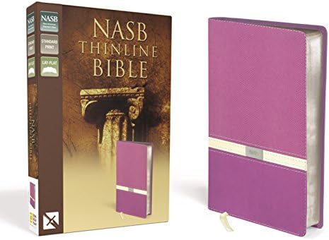 NASB, Thinline Bible, Leathersoft, Purple/Cream, Red Letter Edition