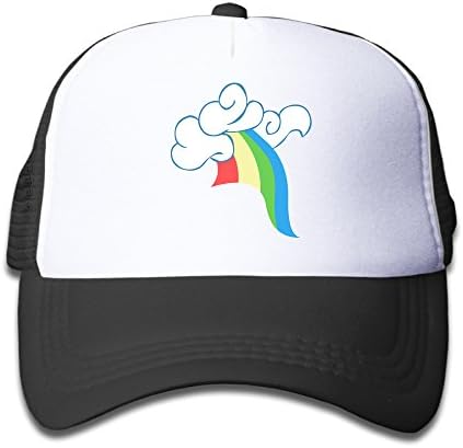 Windseeker Children's Black Cartoon Sprots Adjustable Baseball Mesh Cap For Boys And Girls