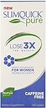 Slim Quick Pure Caffeine Free Dietary Supplement Caplets, 60 Count