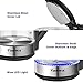 Topwit Electric Kettle Water Heater Boiler, Glass Cordless Tea Kettle 2 Liter with LED Light, Stainless Steel Inner Lid and Bottom, Fast Heating with Auto Shut-Off and Boil Dry Protection