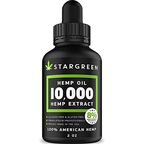 Hemp Oil for Pain Relief 10000 MG Vitamin D, E & Omega 3, 6, 9