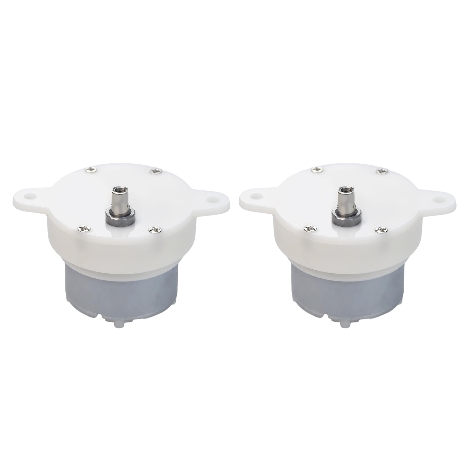 Photo 1 of 2Pcs Low RPM DC Motor, Slow Speed Motor High DC Motor 12V DC Electric Motor 3 RPM 4mm Shaft Mute Motor, Low Speed Gear Motor Mini Worm Gear Motor Replacement for Remote Control Car/Aircraft