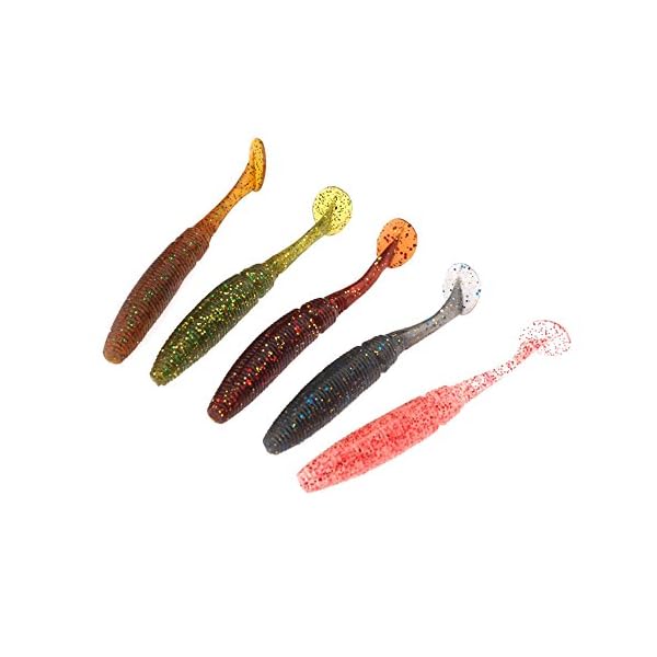 JOHNCOO-Soft-Bait-Shad-Fishing-Lure-Mixed-Color-Pack-of-50 JOHNCOO-Soft-Bait-Shad-Fishing-Lure-Mixed-Color-Pack-of-50