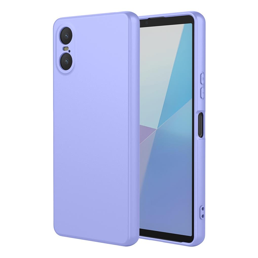 SEAHAI Case for Sony Xperia 10 VI, Ultra Thin Silky-Soft Touch Liquid Silicone Phone Cover with Shockproof Airbag Design, Premium TPU Bumper Fashion Case - Purple — image 1