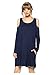 My space Clothing Women's Long Sleeve Cold-Shoulder Jersey Swing Dress(S-Plus Size)