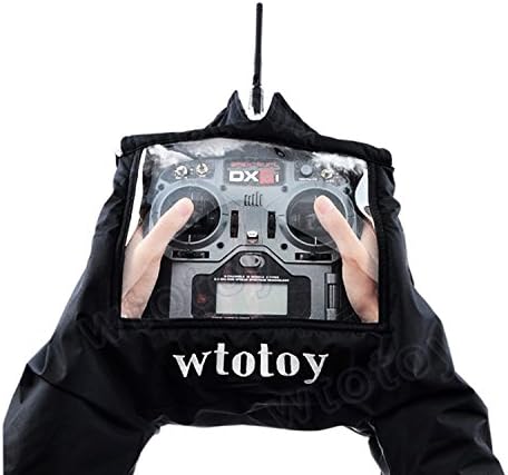 Ecelledge Warm Glove Cold Air Shield Hood Hand Warmer for RC Heli Transmitter Black