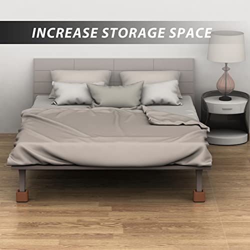 Banqin Adjustable Bed Risers 4 Inch Dorm Room Extra High Furniture