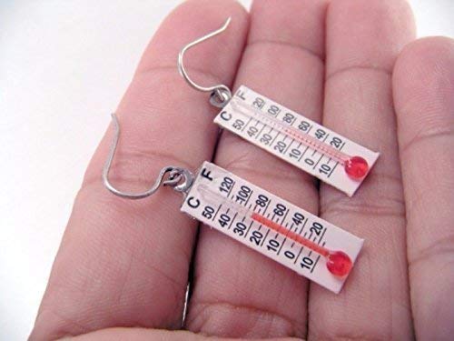 Is it HOT HOT HOT Novelty Thermometer Earrings - Thumbnail 2