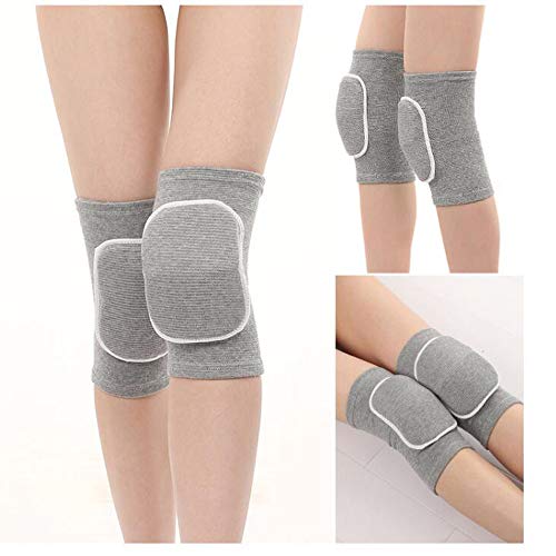 Zelen Elbow Pads Protector Knee Pads for Adults Padded Indoor Volleyball Cushion for Woman Gym Football Gardening Dance Knee Pads Soccer Sleeve Heel Brace Athletic Soft (Gray) - Thumbnail 3