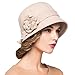 Maitose™ Women's Wool Felt Flowers Church Bowler Hats