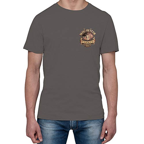 Winchester Official Men's Southern Rebel Skull Graphic Short Sleeve Cotton T-Shirt (5XL, Charcoal) - Thumbnail 3