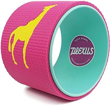 Plexus Yoga Wheel Pink Aqua 6" | Relieves Pain and Stress in your Back, Hips, Chest, and Shoulders | Best Back Opener on the Market | 5mm Extra Comfort Yoga Mat