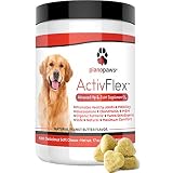ActivFlex - Glucosamine for Dogs - Safe Hip and Joint Supplement - Natural Dog Joint Support - Arthritis Pain Relief - Chondroitin Turmeric MSM - Improves Mobility & Hip Dysplasia - 120 Chew Treats