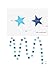 Fonder Mols Set of 4 10-feet Twinkle Star Shaped Hanging Decoration String Party Paper Garland Color Silver