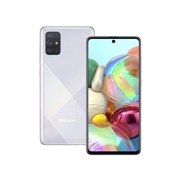 Samsung-Galaxy-A71-Mobile-Phone-Sim-Free-Smartphone-Prism-Crush-Silver Samsung Galaxy A71 Mobile Phone; Sim Free Smartphone - Prism Crush Silver, (UK Version)