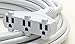 25-Foot 12/3 White Triple Tap Outdoor Extension Cord - Your Name on Cord