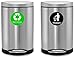 2 Premium Quality Trash & Recycle Stickers (1 Trash Sticker + 1 Recycle Sticker) for Use on Trash Cans & Recycle Bins; 4