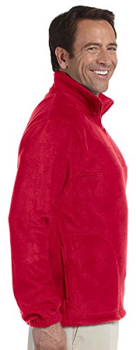 Harriton Men's Quarter Zip Midweight Fleece Pullover