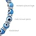 2282 Turkish Evil Eye Murano Glass Bead Stretch Bracelet with Crystal Spacers for Protection and Good Luck