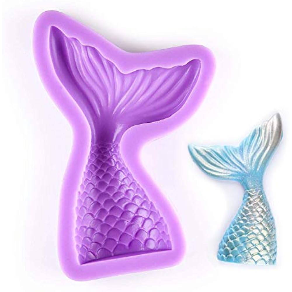 Large Mermaid Tail Mold, Silicone Fondant Molds With High Definition