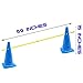 AKA Sports Gear Hurdle-Cones & Poles Set - 4 Split Poles Only (Cones Excluded)