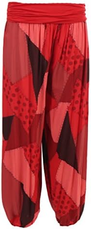Italian Ladies Lagenlook Boho Hippy Hareem Baggy Yoga Trousers Pants Size 10-16