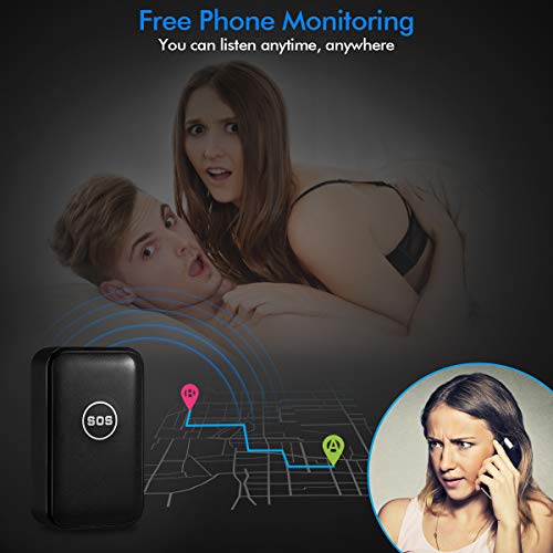 CaGuan Mini Portable Magnet GPS Tracker (no Subscription fee) Personal and Vehicle GPS Tracker, Anti-Theft Real-time Tracking Free Application Anti-Lost GPS Locator - Thumbnail 4